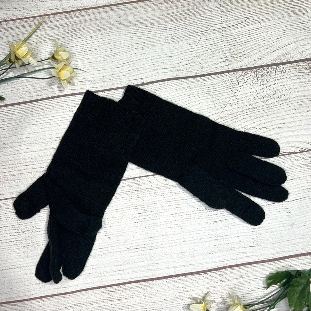 Calvin Klein Black Knit Texting Gloves